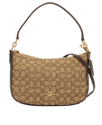 Signature Chelsea Crossbody, &pound;140, Handbags, Brown, Canvas, Front view